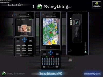 Sony Ericsson P2i: Symbian UIQ 4, WVGA-, 5  