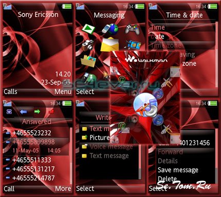 Red Abstrac X  -  Theme & Flash Menu For SE 240320