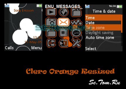 Clero Orange - Flash Theme for Sony Ericsson 176220