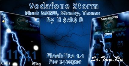 Vodafone Storm - Flash Theme (menu & standby) for Sony Ericsson [320240]