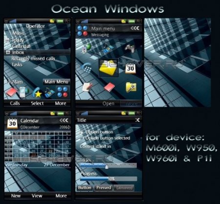 Ocean Window - Тема для Sony Ericsson [UIQ3]