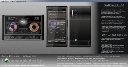Sony Ericsson Walkman X-DJ: концепт музыкального телефона