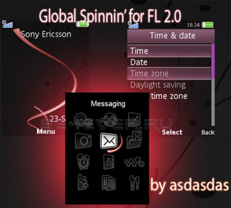 Global Spinnin' - Flash Theme For SE [240x320] FL 2.0