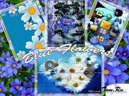Blue Flowers [240x320]